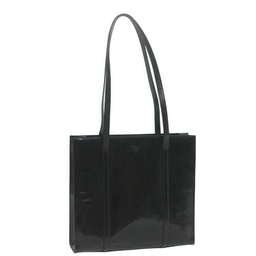 PRADA Shoulder Bag Patent leather Black  bs11846