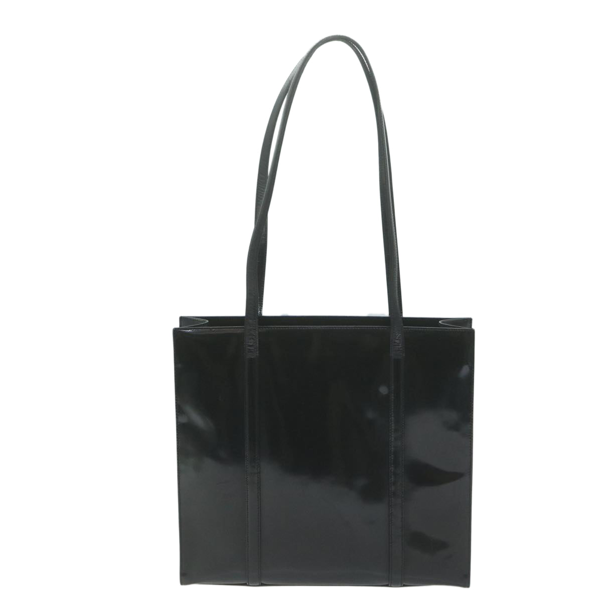 PRADA Shoulder Bag Patent leather Black  bs11846