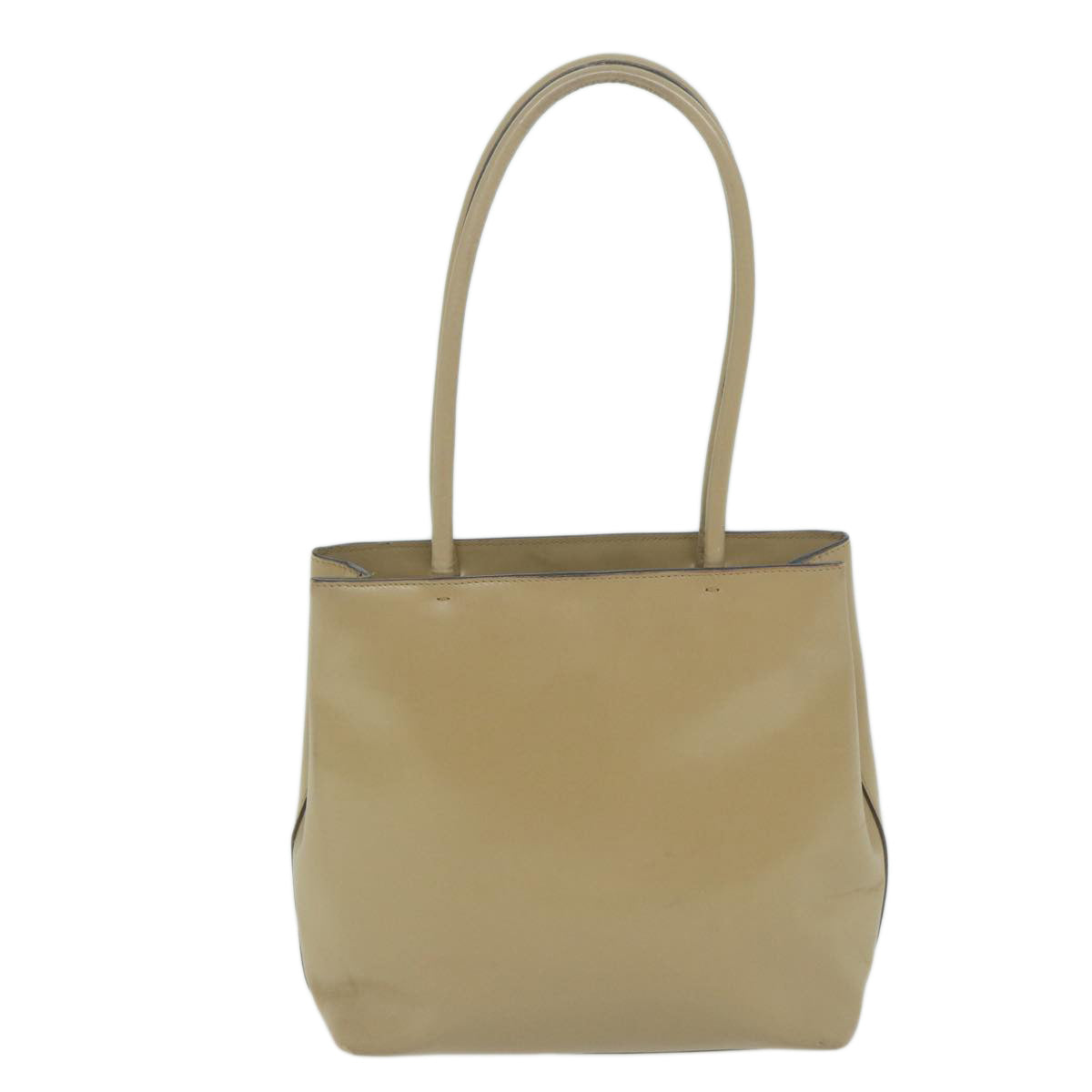 PRADA Shoulder Bag Leather Beige  bs11849
