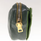 PRADA Shoulder Bag Leather Green  bs11850