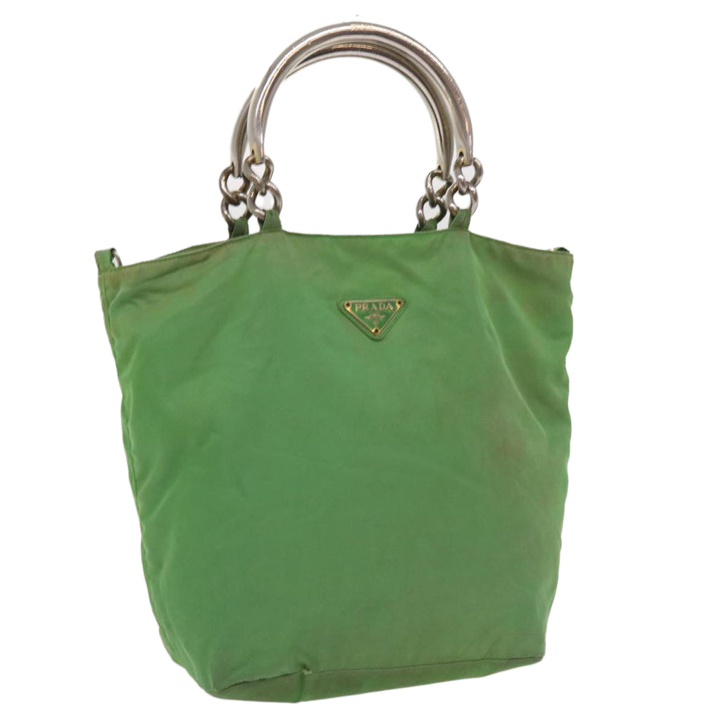 PRADA Hand Bag Nylon Green  bs11852