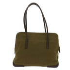 PRADA Shoulder Bag Wool Khaki  bs11854