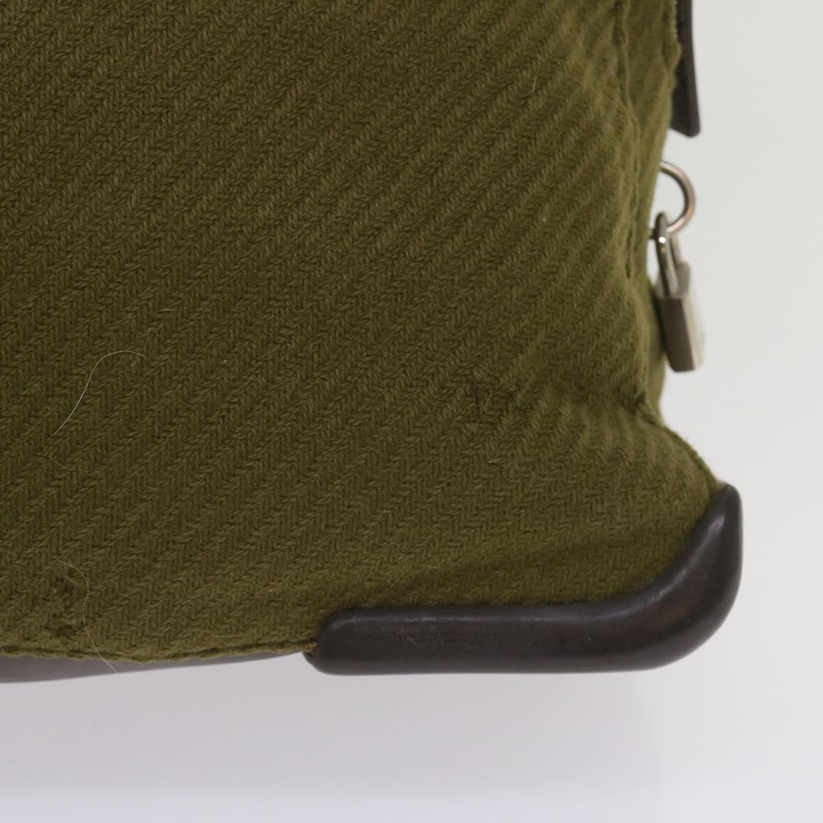 PRADA Shoulder Bag Wool Khaki  bs11854