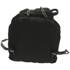 PRADA Chain Backpack Nylon Black  bs11857