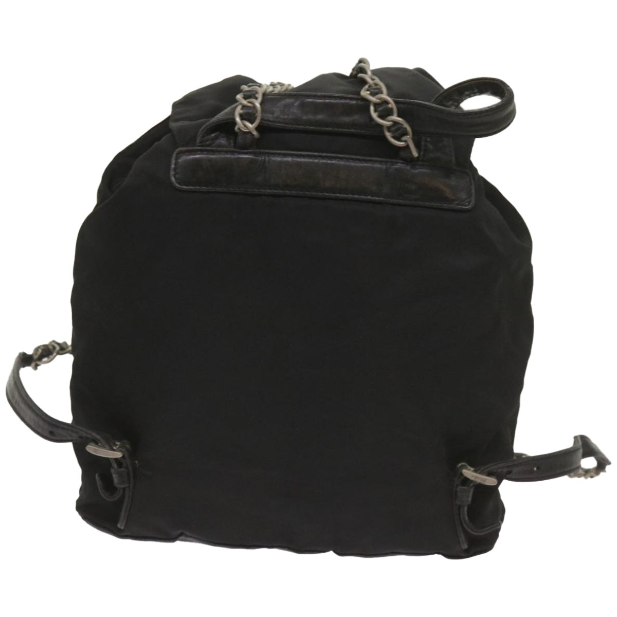 PRADA Chain Backpack Nylon Black  bs11857