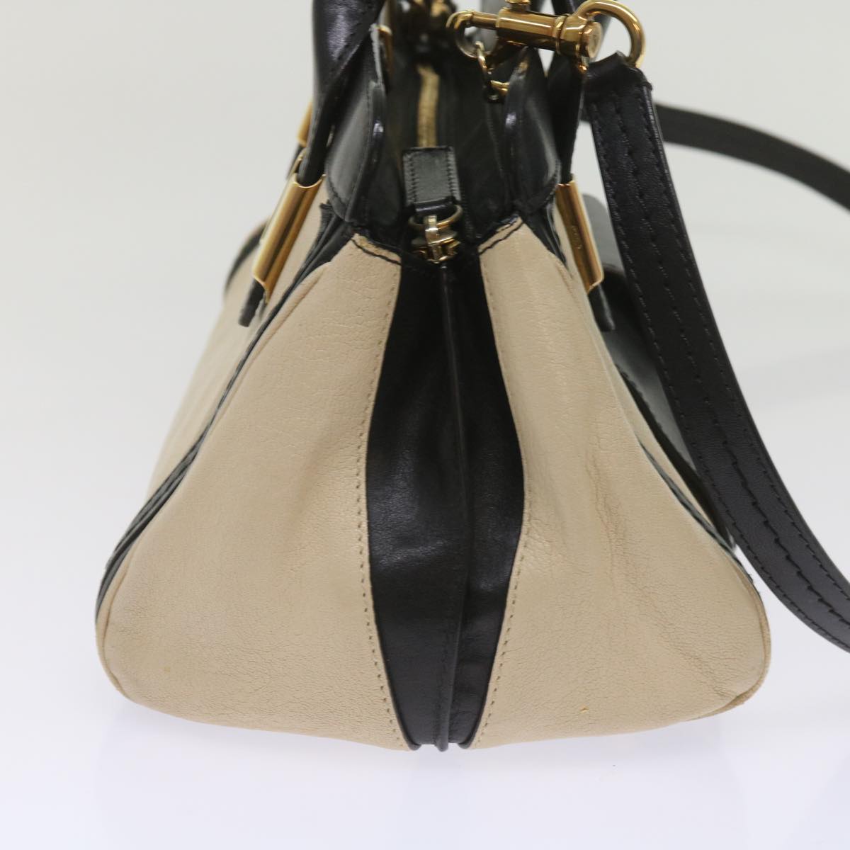 Chloe Alice Hand Bag Leather 2way Beige 04 14 63 65 bs11871