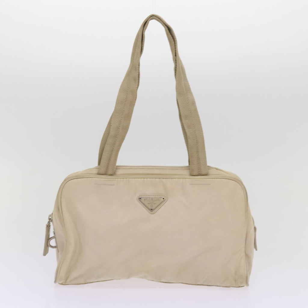 PRADA Hand Bag Nylon 2Set Cream Green  bs11882