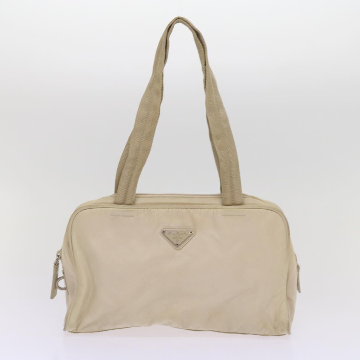 PRADA Hand Bag Nylon 2Set Cream Green  bs11882