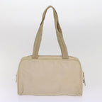 PRADA Hand Bag Nylon 2Set Cream Green  bs11882
