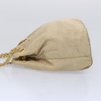 PRADA Chain Shoulder Bag Nylon Beige  bs11883