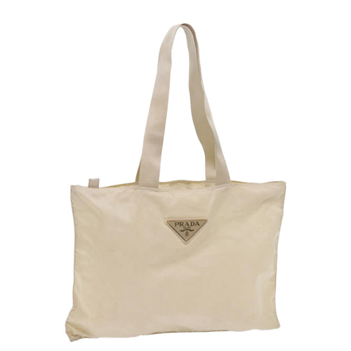 PRADA Shoulder Bag Nylon Beige  bs11906