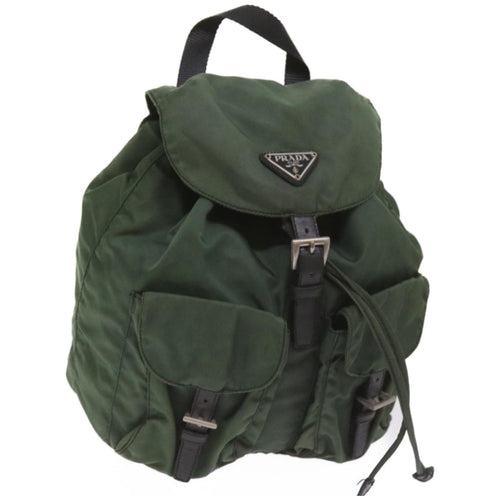 PRADA Backpack Nylon Green  bs11956
