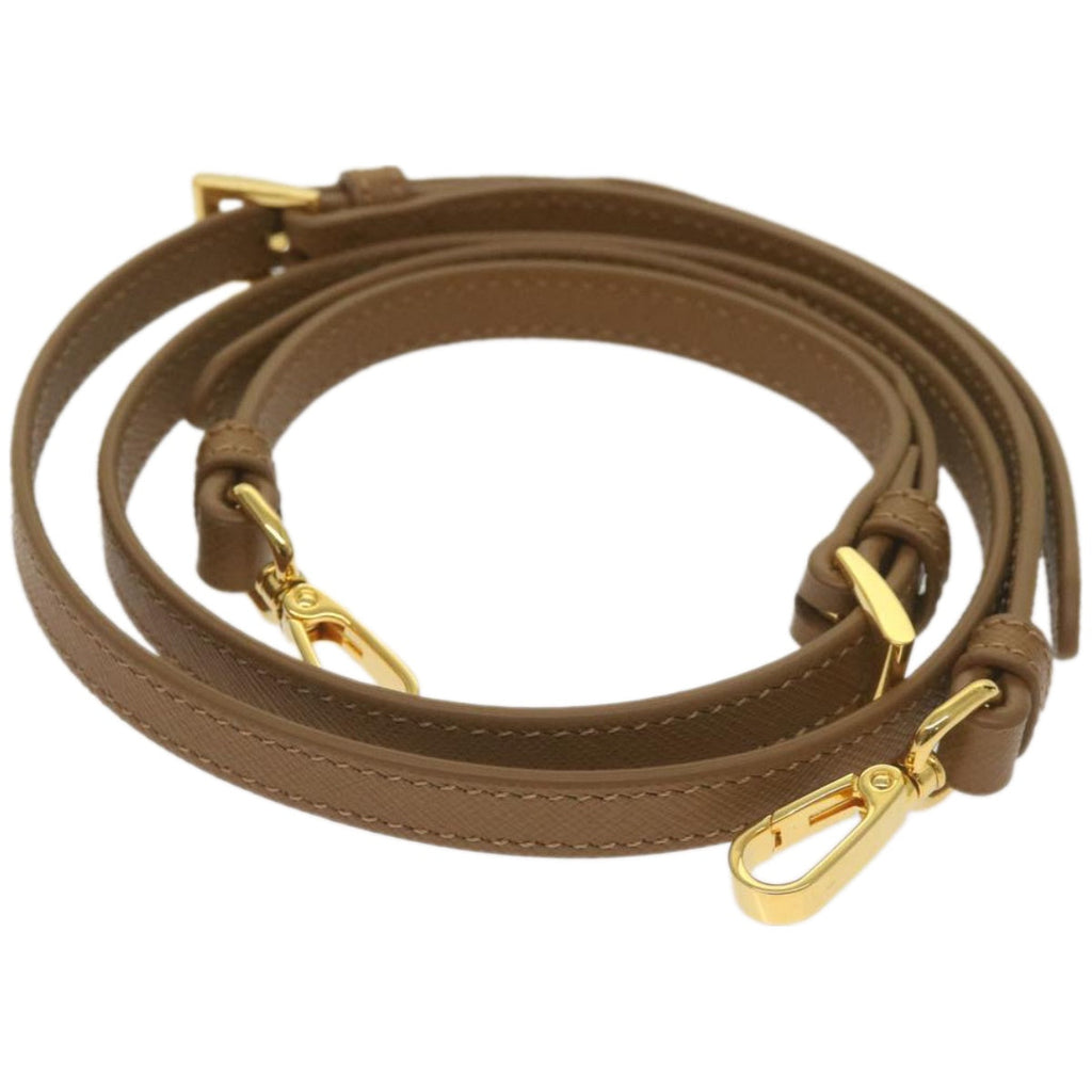 PRADA Shoulder Strap Safiano leather 37.4""-45.7"" Brown  bs11974