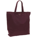PRADA Hand Bag Nylon Wine Red Purple  bs11987