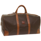 CELINE Macadam Canvas Boston Bag PVC Brown  12004