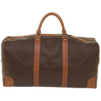CELINE Macadam Canvas Boston Bag PVC Brown  12004