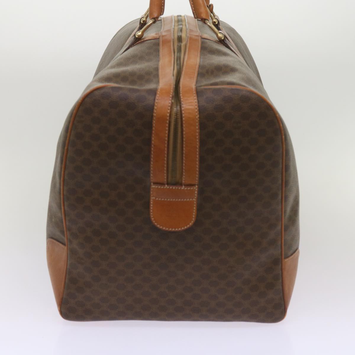CELINE Macadam Canvas Boston Bag PVC Brown  12004