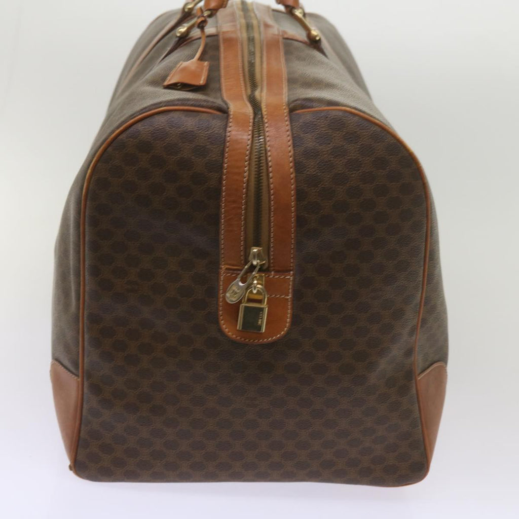 CELINE Macadam Canvas Boston Bag PVC Brown  12004