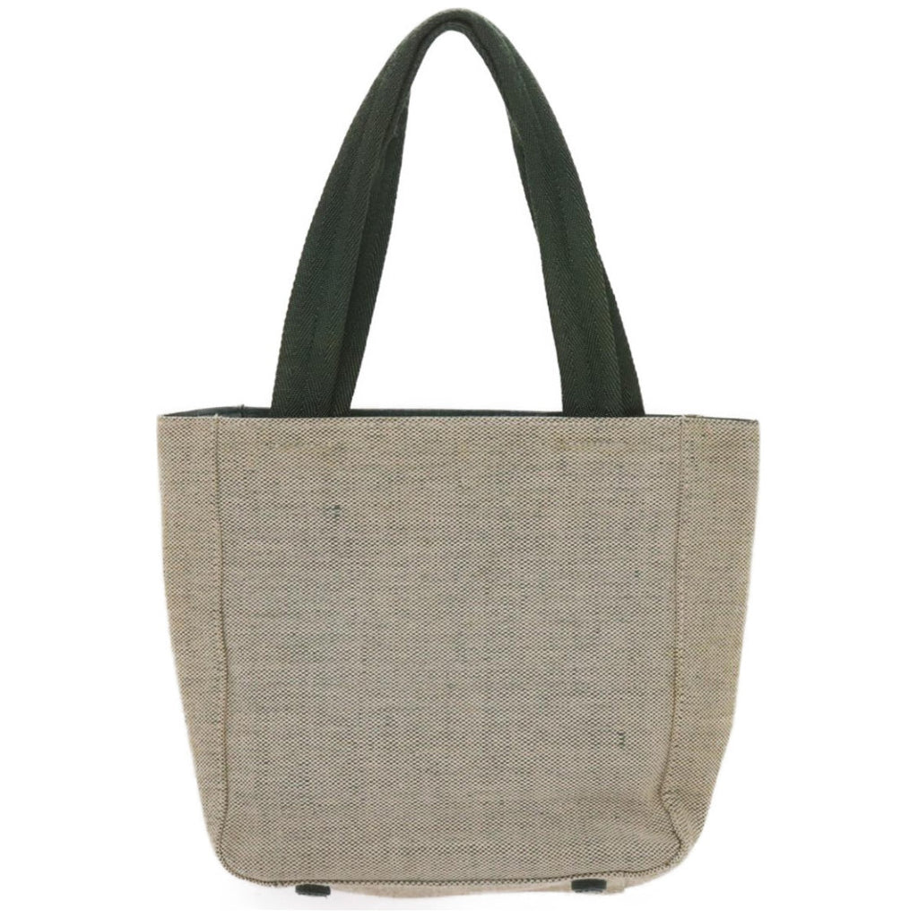 PRADA Sports Hand Bag Canvas Green Beige bs12012