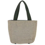 PRADA Sports Hand Bag Canvas Green Beige bs12012