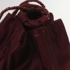PRADA Shoulder Bag Satin Wine Red  bs12014