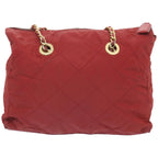 PRADA Chain Shoulder Bag Nylon Red  bs12018