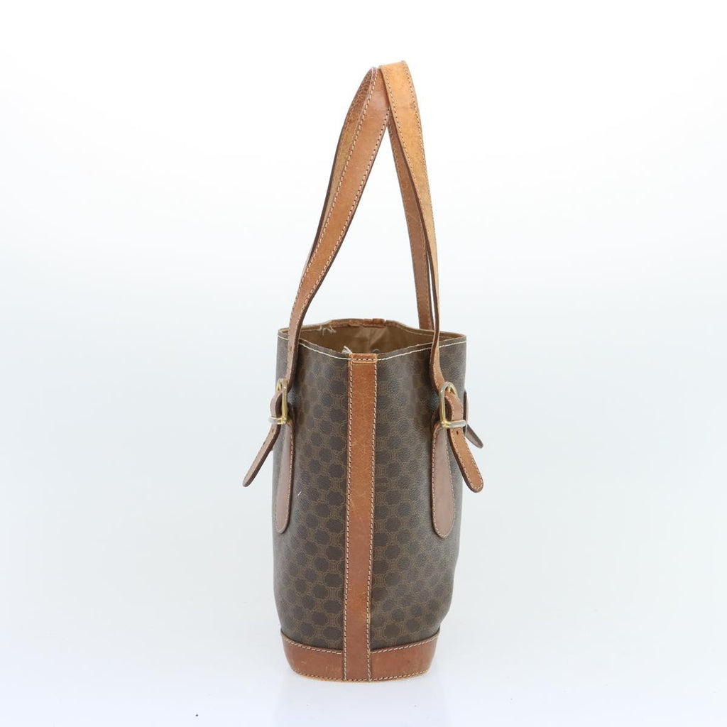CELINE Macadam Canvas Hand Bag PVC Brown  12046