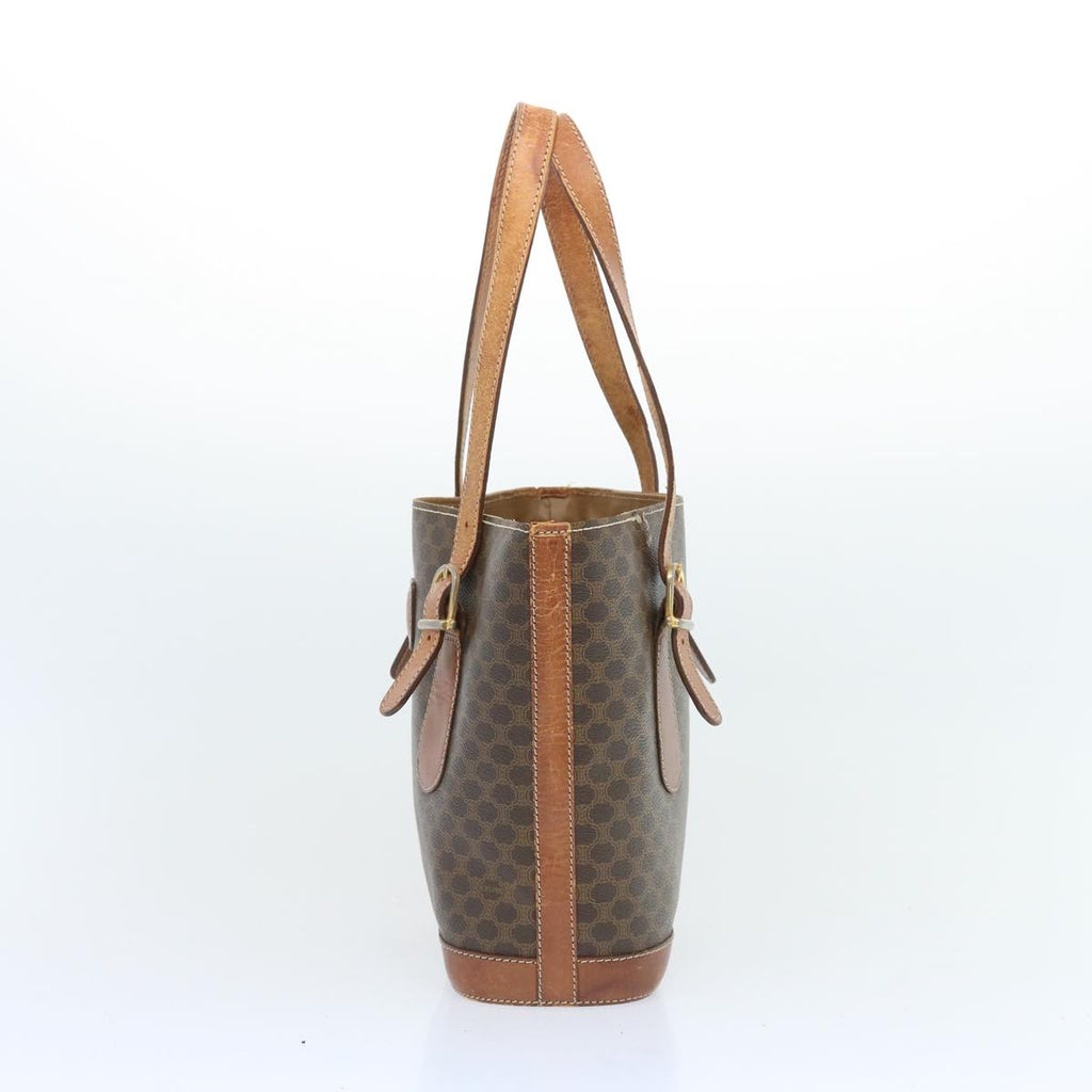 CELINE Macadam Canvas Hand Bag PVC Brown  12046