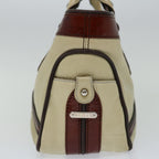 CELINE Hand Bag Leather Beige  12047