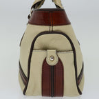 CELINE Hand Bag Leather Beige  12047