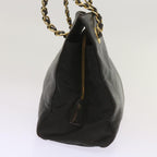 PRADA Chain Shoulder Bag Leather Black  bs12124