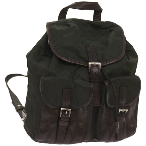 PRADA Backpack Nylon Green  bs12126
