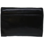 PRADA Clutch Bag Leather Black  bs12152
