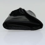 PRADA Clutch Bag Leather Black  bs12152