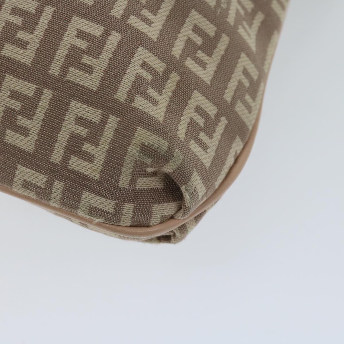 FENDI Zucchino Canvas Shoulder Bag Pinkbs12154