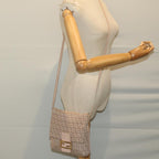 FENDI Zucchino Canvas Shoulder Bag Pinkbs12154