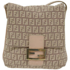 FENDI Zucchino Canvas Shoulder Bag Pinkbs12154