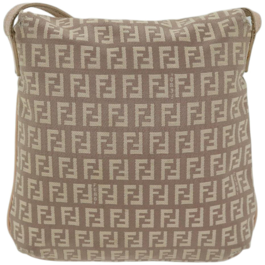 FENDI Zucchino Canvas Shoulder Bag Pinkbs12154