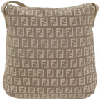 FENDI Zucchino Canvas Shoulder Bag Pinkbs12154