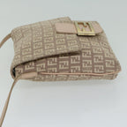 FENDI Zucchino Canvas Shoulder Bag Pinkbs12154