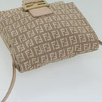 FENDI Zucchino Canvas Shoulder Bag Pinkbs12154