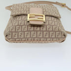 FENDI Zucchino Canvas Shoulder Bag Pinkbs12154
