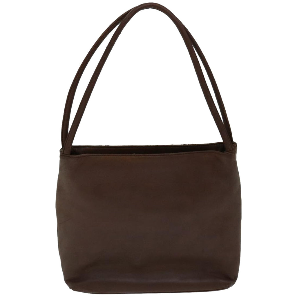 PRADA Shoulder Bag Leather Brown  bs12179