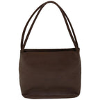 PRADA Shoulder Bag Leather Brown  bs12179