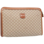 CELINE Macadam Canvas Clutch Bag Beige  12191