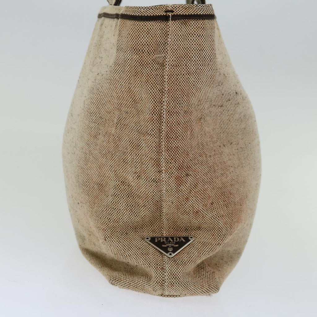 PRADA Tote Bag Canvas Beige  bs12196
