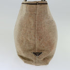 PRADA Tote Bag Canvas Beige  bs12196