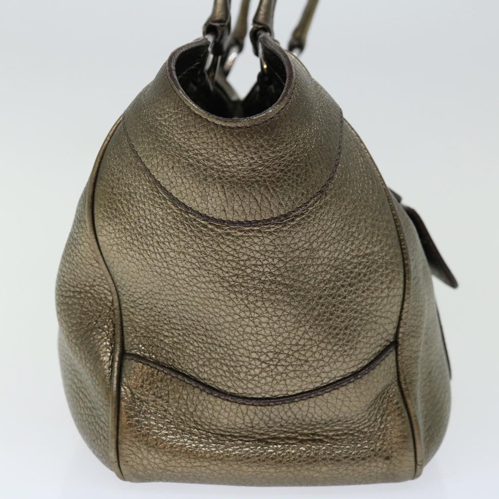 PRADA Shoulder Bag Leather Gold Tone  bs12202