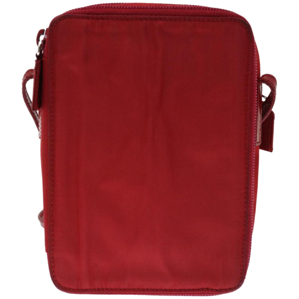 PRADA Shoulder Bag Nylon Red  bs12212