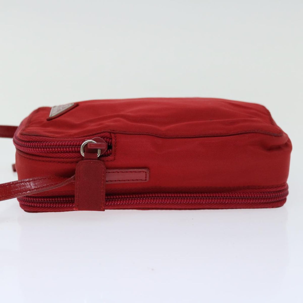 PRADA Shoulder Bag Nylon Red  bs12212